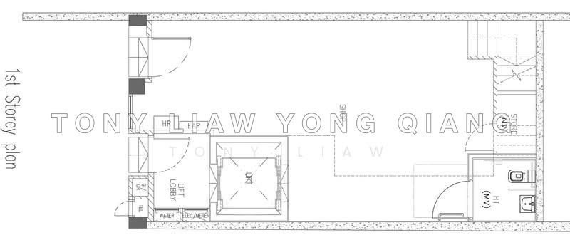 間取り図 — Street-Facing Shophouse for Rent on River Valley Road