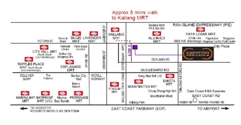 間取り図 — Centra Residence Studio – High Floor, Tenanted, Great View