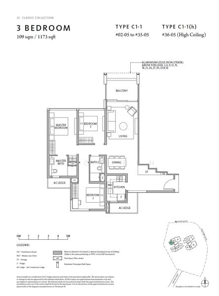 户型图 — Braddell View 4-Bed Apartment with Reservoir View
