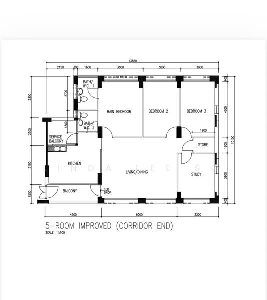 户型图 — Spacious Corner 5A HDB Flat Near Yew Tee MRT