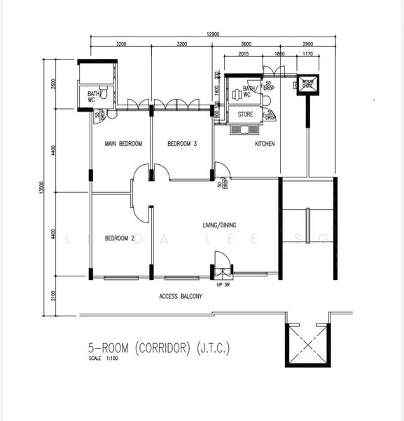 户型图 — Spacious 5-Room HDB at Pandan Gardens Near Future MRT
