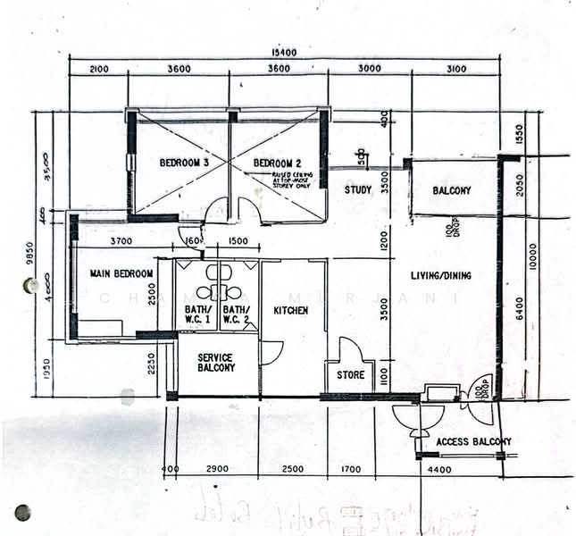 Mặt bằng — High-Floor Corner 5I HDB Flat with Unblocked Views at Bukit Batok Street 24