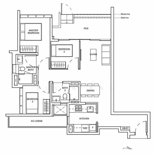 Floor plan — Co-living Room for Rent at Haus On Handy, Near Dhoby Ghaut MRT