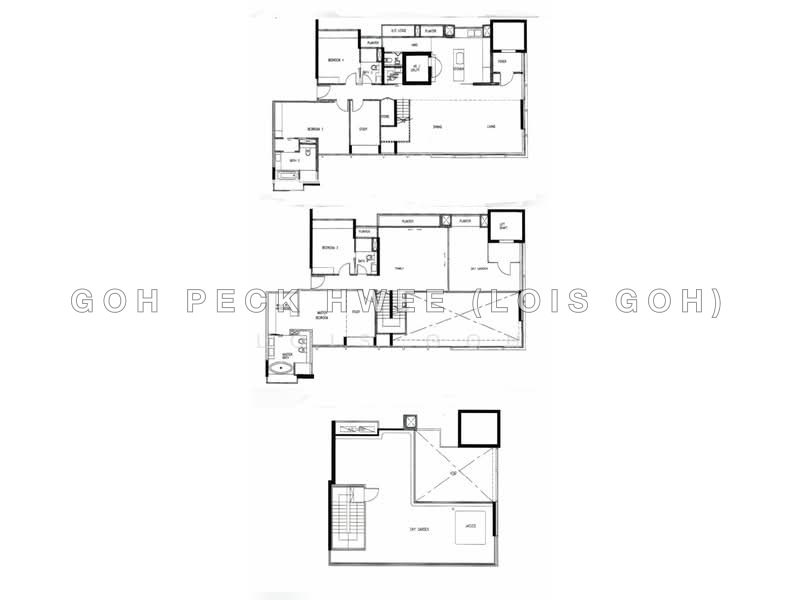 ผังพื้น — Penthouse at The View @ Meyer – Panoramic Sea Views, 4,380 sqft