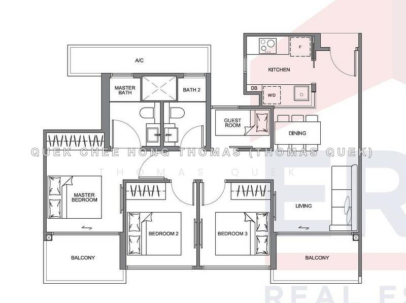 Mặt bằng — The Navian – Freehold 3-Bed + Study, Move-In Ready