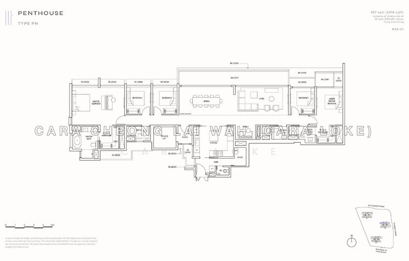 户型图 — Pinetree Hill Penthouse – Single-Level 5-Bed with Private Lift & Panoramic Forest Views