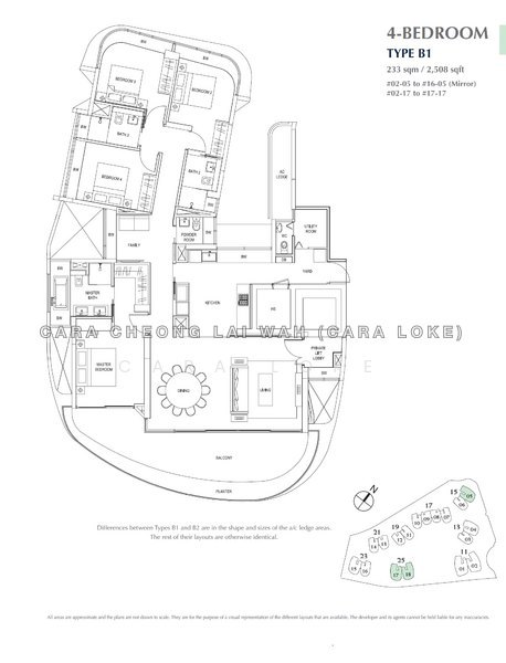 Mặt bằng — Cape Royale 4-Bed with Sea Views at Sentosa Cove