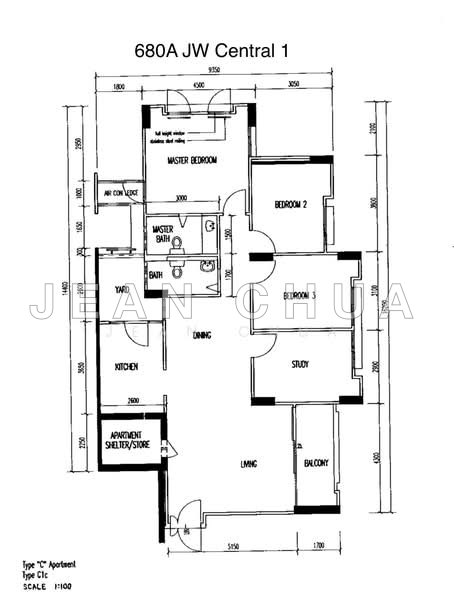 ผังพื้น — High-Floor Executive Apartment at Jurong West Central 1