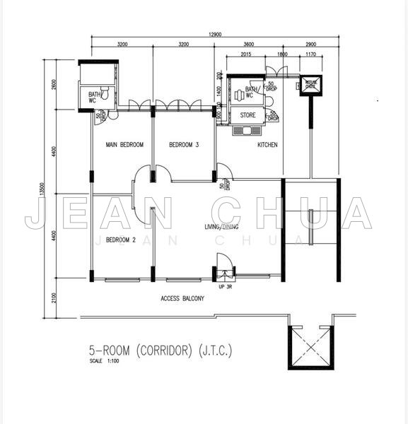間取り図 — Spacious 5-Room HDB at Pandan Gardens – Quiet Neighbourhood, Near MRT