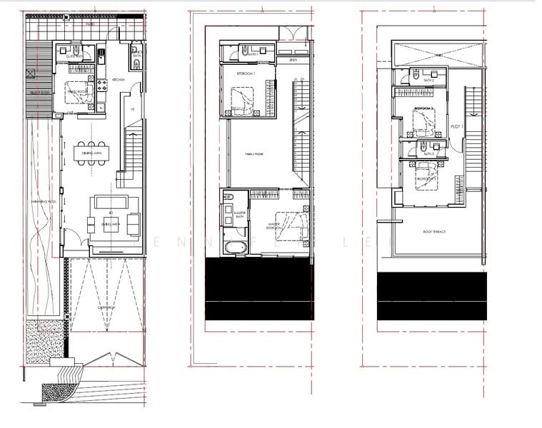 평면도 — Semi-Detached with Private Pool at One Tree Hill, District 10