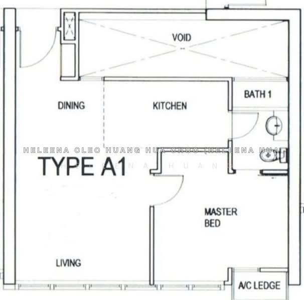 Mặt bằng — 1-Bedroom Apartment at The Strata @ Essex, Near Novena MRT