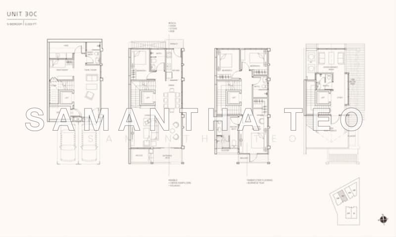 Mặt bằng — Alias Villas – 4-Bed Cluster House with Private Lift & Pool