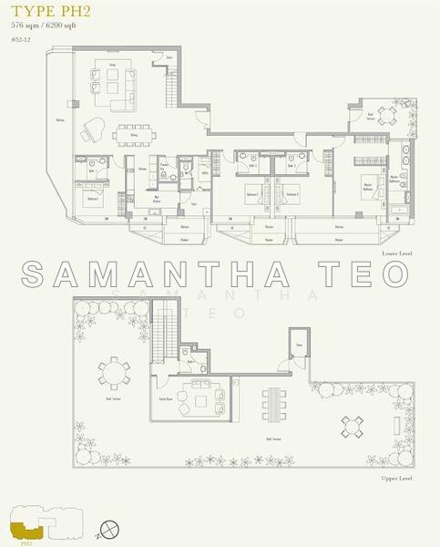 Mặt bằng — V on Shenton – Last Penthouse, 4-Bed 6,200 sqft in CBD