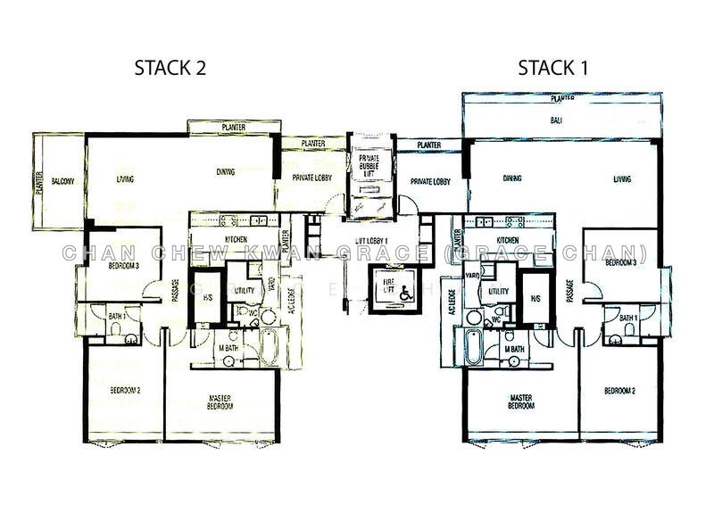 평면도 — Low Floor 3-Bed Condo with Private Lift on Holland Road