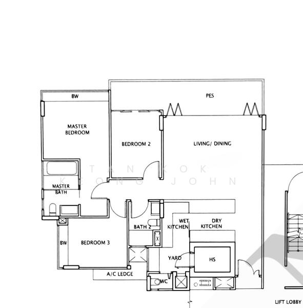 間取り図 — Horizon Residences – Freehold 3-Bed Unit at Pasir Panjang Hill