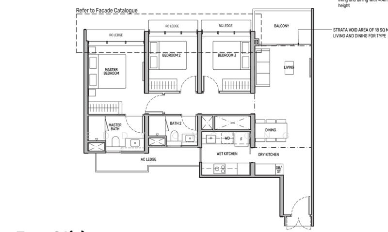 Floor plan — Tembusu Grand – Common Room for Rent at Jalan Tembusu