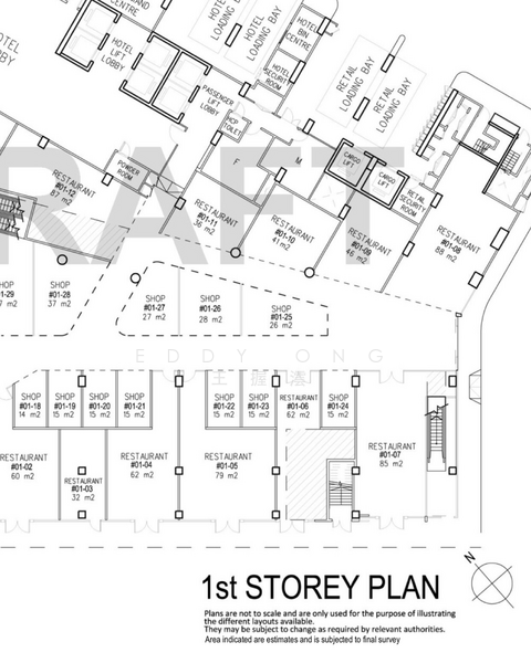 평면도 — Alexandra Central Mall – Level 1 F&B Unit with Street Frontage