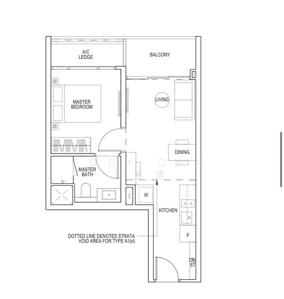 Floor plan — Piccadilly Grand – 1-Bed Unit at 5 Northumberland Road