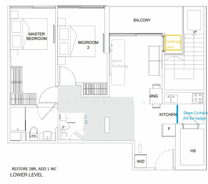 Floor plan — Guillemard Edge – Rare 4-Bed Penthouse, Freehold, Pool Facing, D14