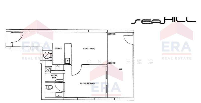 Floor plan — Seahill 1-Bedroom Unit at West Coast Crescent