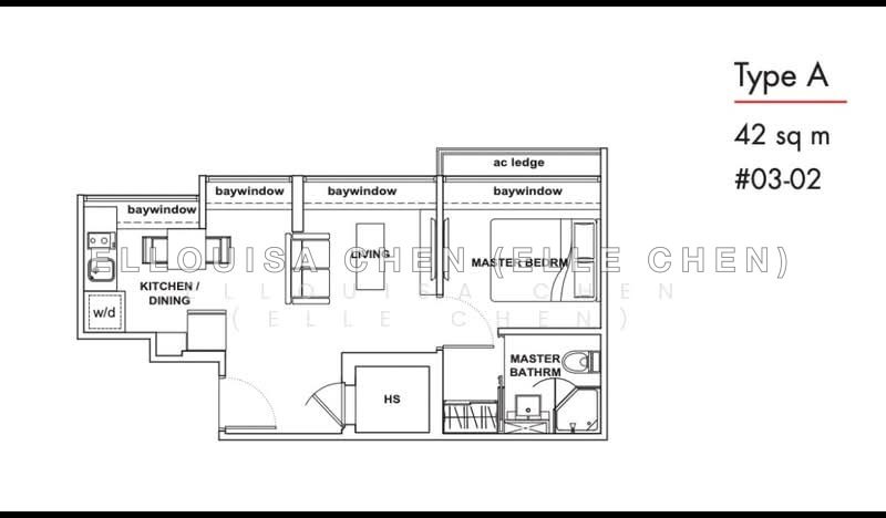 Mặt bằng — Fully Furnished 1-Bedroom Condo at Blissloft, Balestier