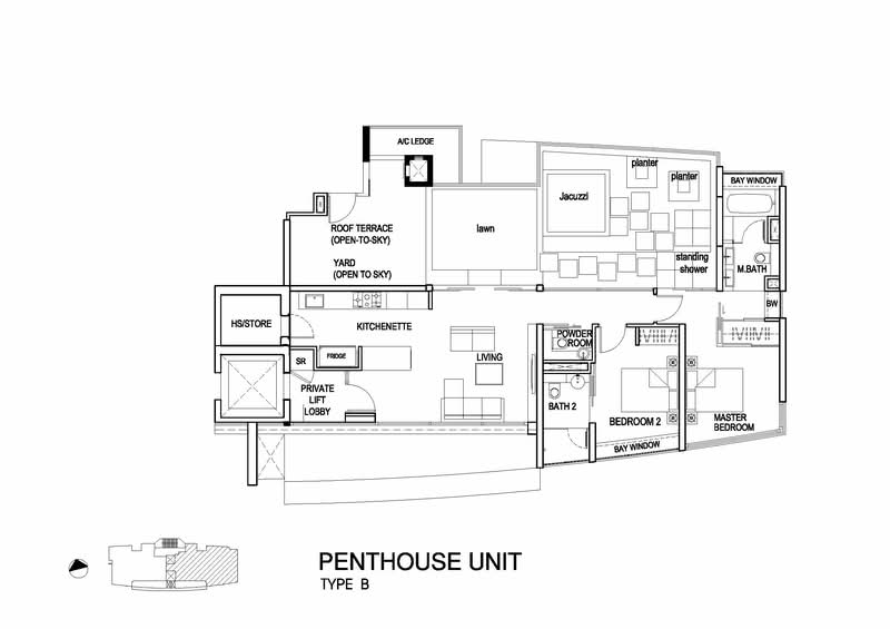 ผังพื้น — Newton Imperial – Rare 3-Bed 4-Bath Apartment Near Newton MRT
