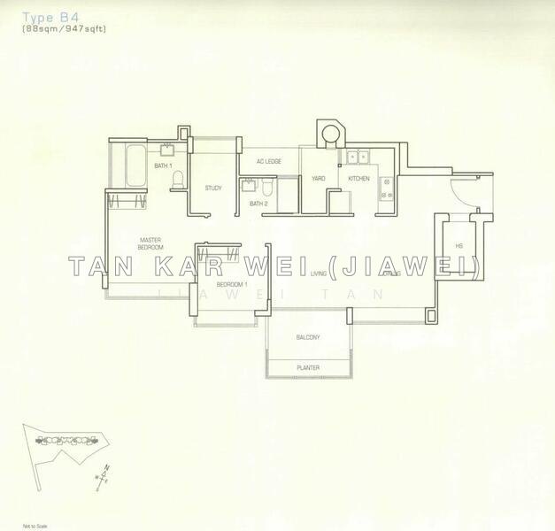 தள திட்டம் — Viz at Holland – Rare High-Floor 2BR Freehold Corner Unit