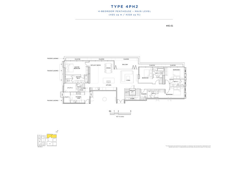 Floor plan — 4-Bed Penthouse at South Beach Residences – 4,446 sqft
