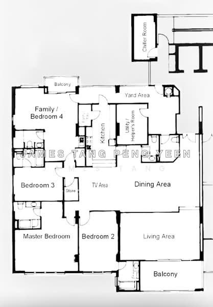 ผังพื้น — Spacious 5-Bedroom High-Floor Unit at Astrid Meadows, District 10