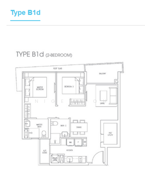 평면도 — Skies Miltonia 2-Bed 2-Bath Fully Furnished Unit for Rent