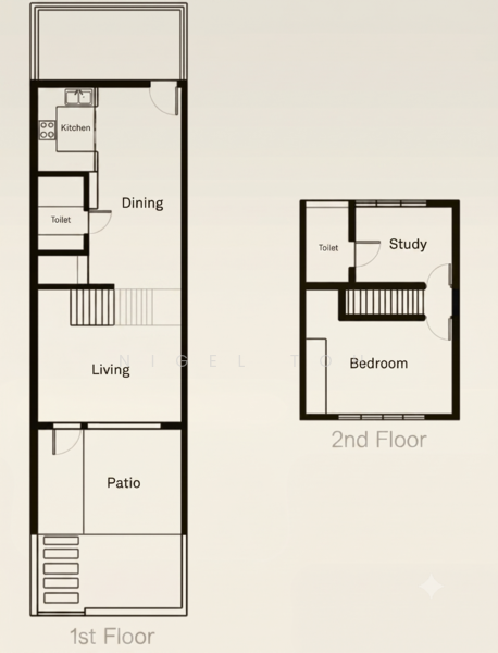 Floor plan — Rare HDB Terrace at Blk 40 Jalan Bahagia – 2-Storey Landed