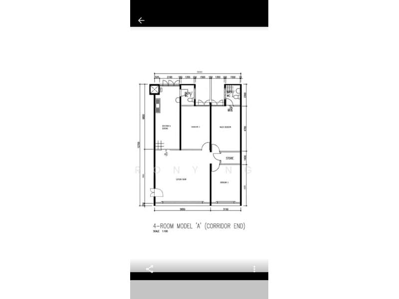 間取り図 — Spacious 4A HDB Flat at 338 Ubi Avenue 1