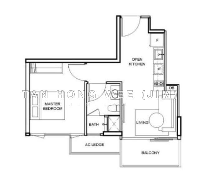 ผังพื้น — Vue 8 Residence – 1-Bed Unit at 91 Pasir Ris Heights