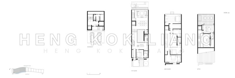 ผังพื้น — The Green Collection – 2-Storey with Attic & Basement Cluster House