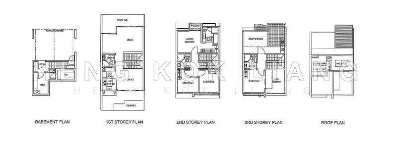 Mặt bằng — Alana 3-Storey Cluster House with Basement – 4 Beds, 103-Year Lease