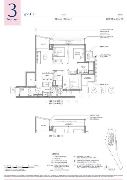 户型图 — River Green 3-Bedroom Unit at 11 River Valley Green, District 9