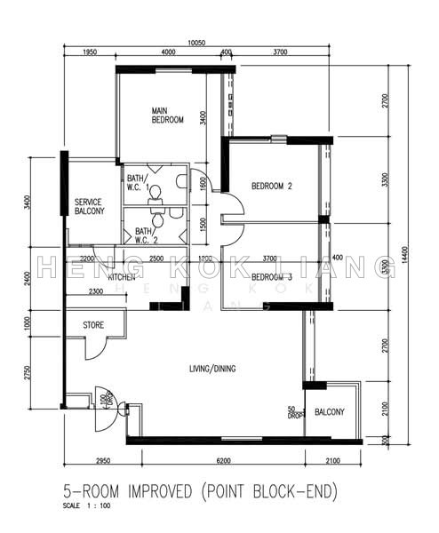 間取り図 — High Floor 5I HDB Flat at 269 Toh Guan Road