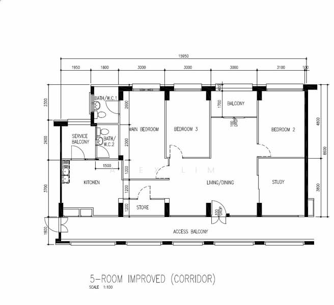 Mặt bằng — Spacious 5I HDB Flat at Jurong West Street 73 Near 2 MRT Stations