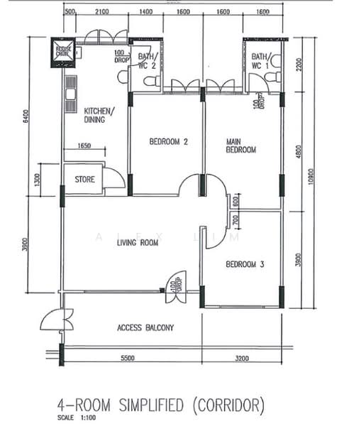 தள திட்டம் — Spacious Master Room with Private Bathroom Near Bukit Gombak MRT