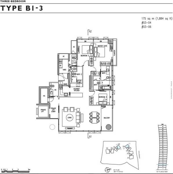 Mặt bằng — Gramercy Park – Freehold 3BR High Floor with City View