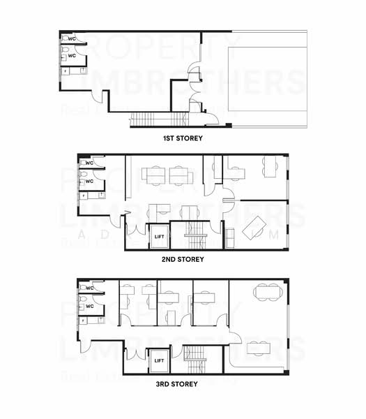 户型图 — KB Industrial Building – 3-Storey B2 Unit with Internal Lift, 4,542 sqft