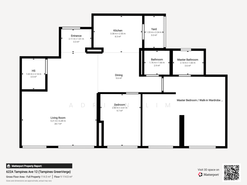 평면도 — Newly MOP Corner 5-Room HDB at Tampines GreenVerge – Renovated, Move-In Ready