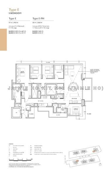 Mặt bằng — The Continuum – 5-Bed Freehold Unit Near Paya Lebar & Dakota MRT