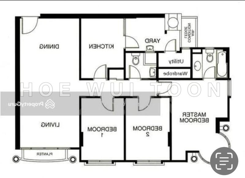 户型图 — The Sunny Spring – Freehold 3-Bed 3-Bath Unit Near Dakota MRT