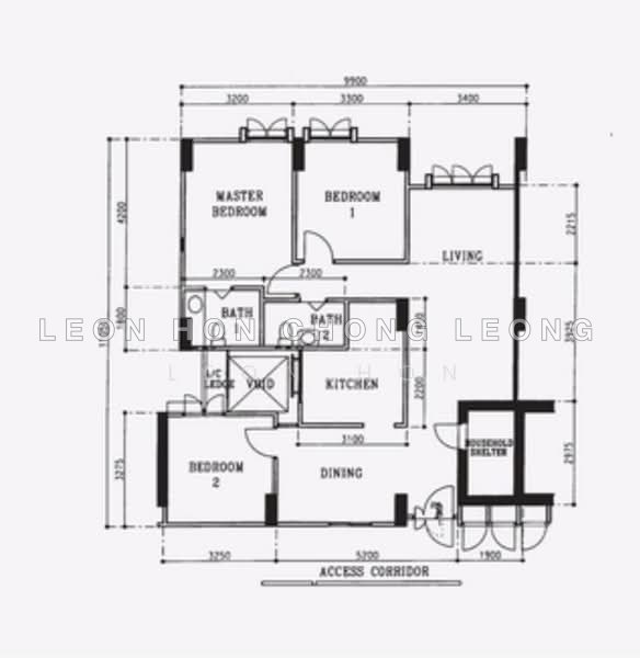 ผังพื้น — 4-Room Premium Apartment at 357B Admiralty Drive, Sembawang