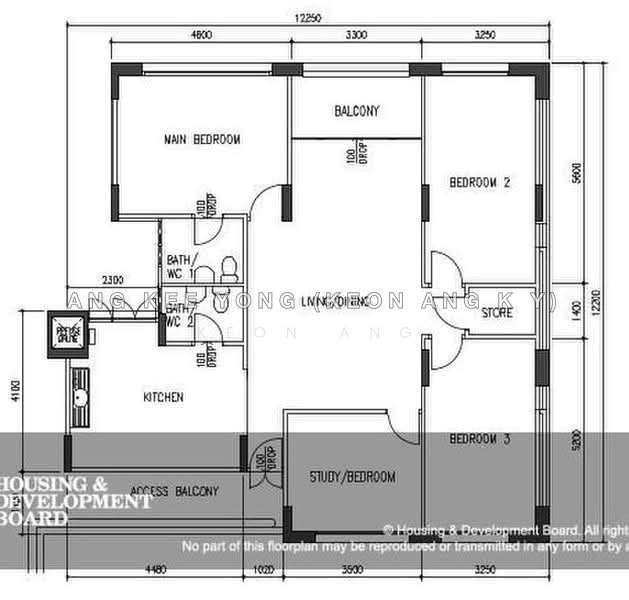 Mặt bằng — High-Floor Corner 5I HDB Flat at Bishan Street 13