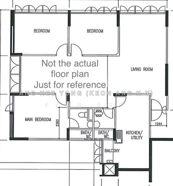 間取り図 — 5-Room Corner Unit, Park Facing at Geylang Bahru