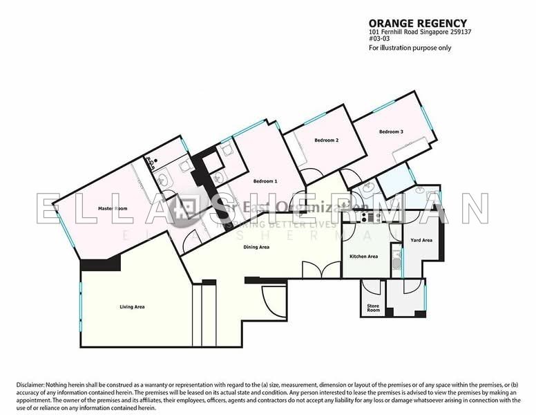 Mặt bằng — Orange Regency – Spacious 3BR + Attic Penthouse near Stevens MRT