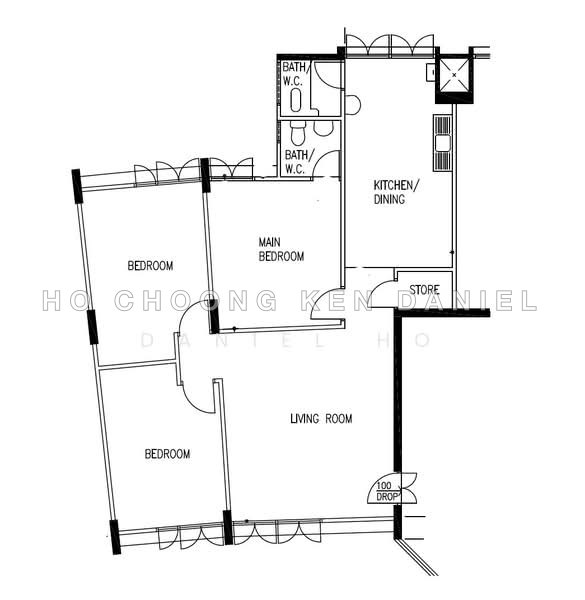 평면도 — 4NG HDB Flat at Jalan Rajah – Motivated Seller