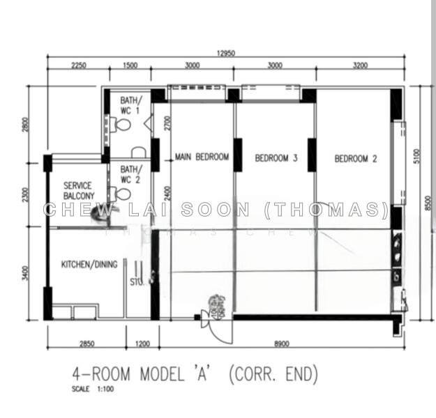 Mặt bằng — Common Room for Rent at 109 Whampoa Road – Female Tenant Preferred
